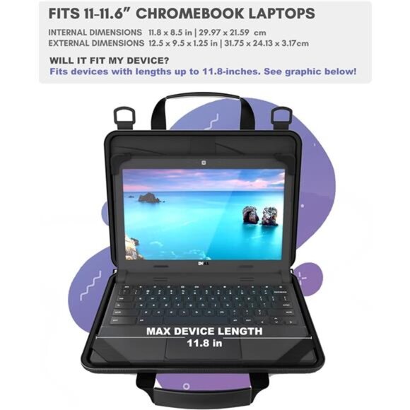 Chromebook Case Protective Laptop Hard Cover Sleeve, Always-on Work in Case - Picture 2 of 7